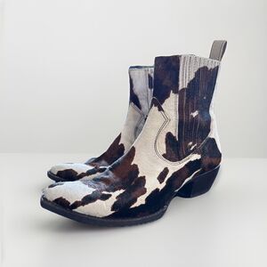 Frye Sacha Chelsea Boot Cowhide Cow print Women’s Sz 7